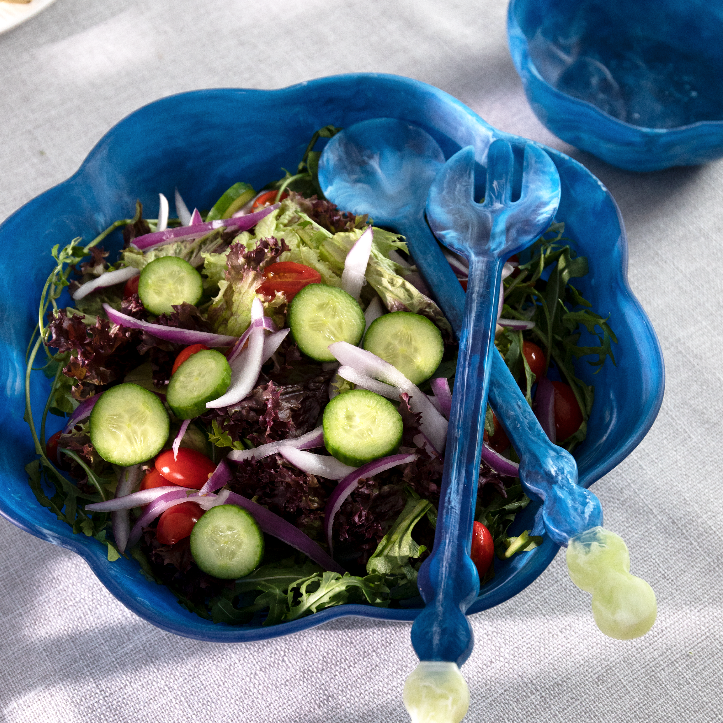 COUVERTS À SALADE FLEURS